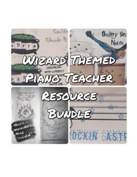 Preview of Wizard Themed Piano Resource Bundle