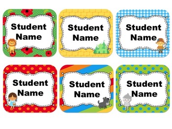 Preview of Wizard of OZ Themed Student Name Cards {Editable}