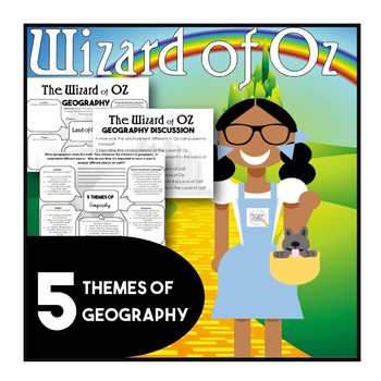 Preview of Wizard of Oz 5 Themes of Geography Worksheets and Activities