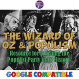 Wizard of Oz Characters and the Populist Party Worksheet