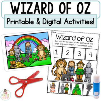 Preview of Wizard of Oz Google™ Slides | Digital & Printable Fairy Tale Retell Practice