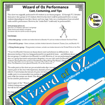 wizard of oz school play script uk