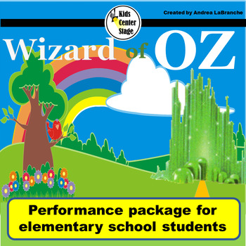 Preview of Wizard of Oz Musical Performance Script for Elementary Students