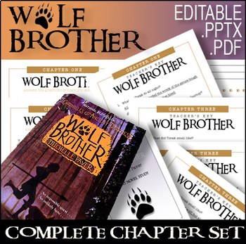 Preview of Wolf Brother Novel Study | ALL CHAPTERS | Editable Google Compatible  SALE!