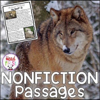 Preview of Wolf Passages for Close Reading with Comprehension Questions Wolves