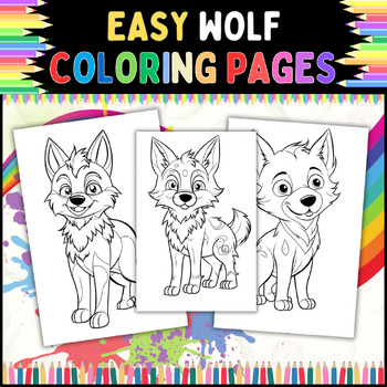Preview of Wolf Coloring Pages - Perfect for Kids and Adults Who Love Wolves!