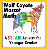 Wolf Coyote School Mascot Addition Worksheet STEM STEAM Math