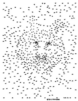 Wolf Extreme Difficulty Dot To Dot Connect The Dots Pdf By Tim S Printables
