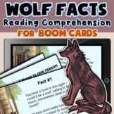 Wolf Facts Reading Comprehension - Boom Cards - Digital Di
