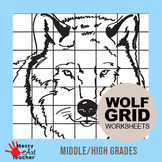 Wolf Grid Drawing Worksheet for Middle/High Grades