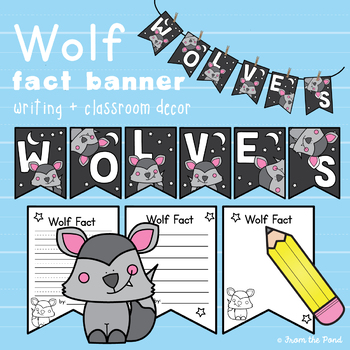 Preview of Wolf Informational Writing Activity | Classroom Fact Banner