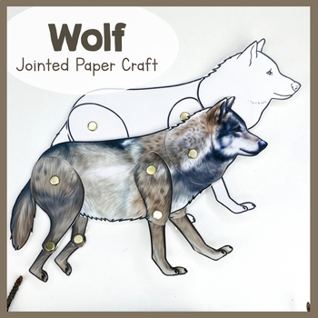 Wolf | Jointed Animal Craft | Articulated Craft Template | Wolves
