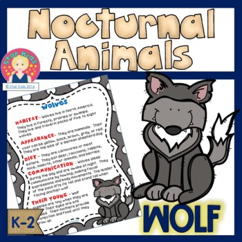 Wolf | Nocturnal Animals by Star Kids | Teachers Pay Teachers