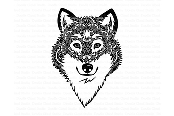 Download Wolf SVG, Wolf Head SVG, Wolf Mandala SVG files. by Doodle ...