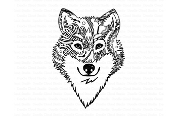 Download Wolf Svg Wolf Head Svg Wolf Mandala Svg Files By Doodle Cloud Studio