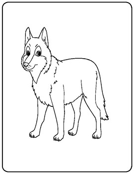 arctic wolf coloring page