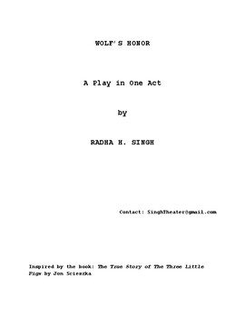 Preview of Wolf's Honor - A One Act Comedy Play
