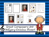 Wolfgang Amadeus Mozart Great Composer Unit.  Music Appreciation.