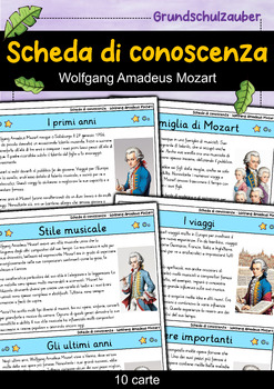 Preview of Wolfgang Amadeus Mozart - Scheda di conoscenza - Personaggi famosi (Italiano)