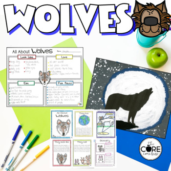 Preview of Wolves Informational Text Lessons - Nonfiction Reading Comprehension