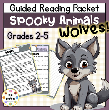 Preview of Wolves || Spooky Animal Informational Text || Halloween Guided Reading Packet