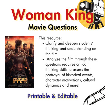 Preview of Woman King Movie Questions: Analyzing the History & Influence in Tribal Africa