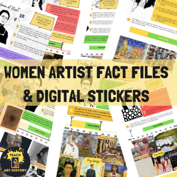 Preview of Women Artist Fact Files and Digital Stickers Set