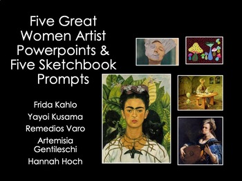 Preview of Women Artists Powerpoint and Sketchbook Prompt Bundle