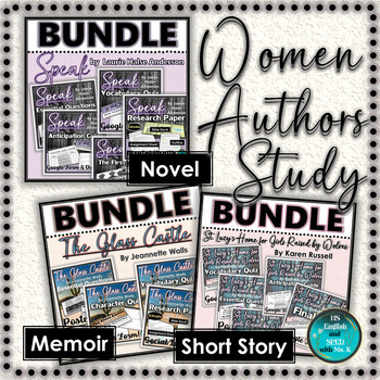 Preview of Women Authors | Walls | Anderson | Russell | Female Writers BUNDLE