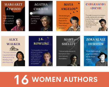 Preview of Women Authors, female writers, women writers, women's history month