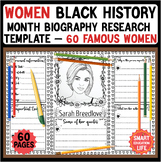 Women Black History Month Biography Research Template. 60 
