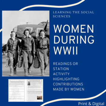 Preview of Women During World War II Reading or Stations Activity