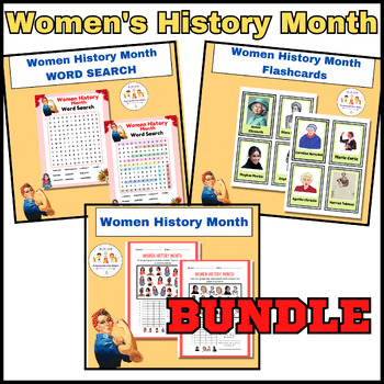 Preview of Activities BUNDLE Worksheets Women's History Month