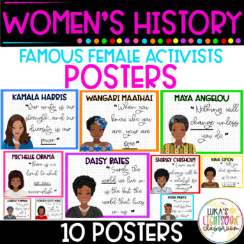 Preview of Women History Month Bulletin Board Posters of Influential Women