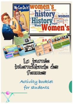 Preview of Women History Month in French activities printable