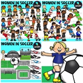 Women In Soccer Clip Art Set {Educlips Clipart}