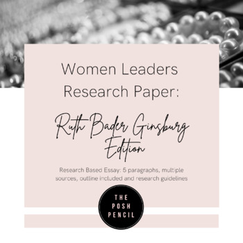 Preview of Women Leaders Research Essay: Ruth Bader Ginsburg Edition