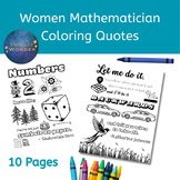Women Mathematician Quotes Coloring Sheets | Famous Mathem