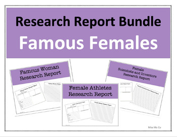 Preview of Women Research Report Bundles
