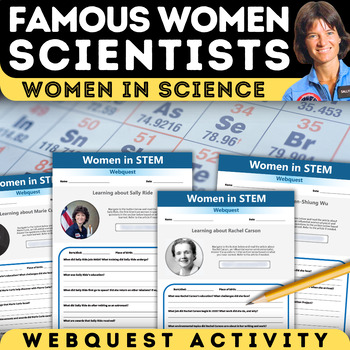 Preview of Women Scientists Webquest Activity | Women in Science Women's History STEM