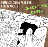 Women at the Tomb Easter Coloring Page for Adults and Kids