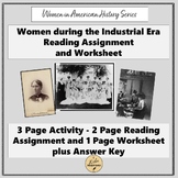 Women during the Industrial Era: Reading Assignment and Worksheet