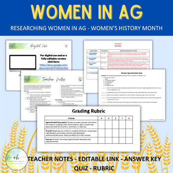 Preview of Women in Ag - Women's History Month