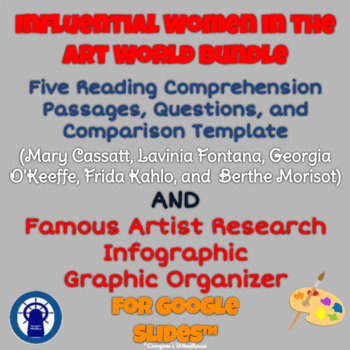 Preview of Women in Art Bundle: Readings, Graphic Organizer, and More for Google Slides™