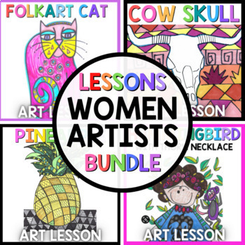 Preview of Women in Art Bundle for Women's History Month - Perfect for Bulletin Board
