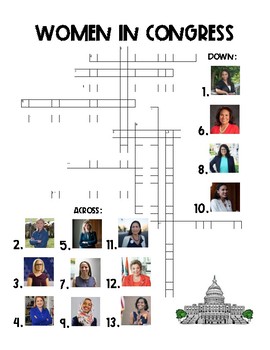 Preview of Women in Congress Crossword Puzzle