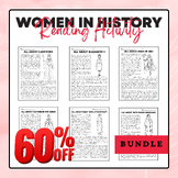 Women in History Reading Activity Pack Bundle | Women's Hi