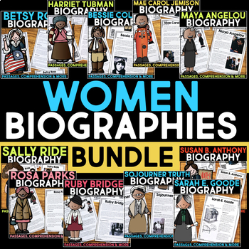 Preview of Women in History Biographies - Women's History Month Biographies