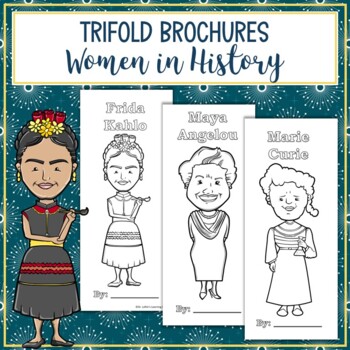 Preview of Women in History Biography Trifold Graphic Organizers Bundle