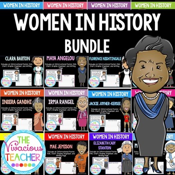 Preview of Women in History Bundle (Maya Angelou, Jane Goodall, Clara Barton, and MORE!)